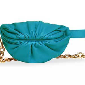 Pouch Leather Chain Belt Clutch